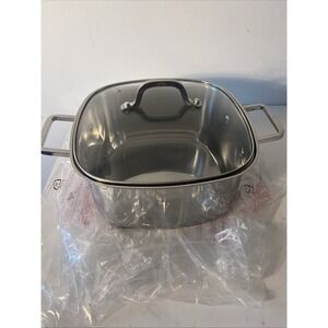Benevolence Cookware 7.5 Dutch Oven W Glass Lid Stainless Steel Soup Stew Beans